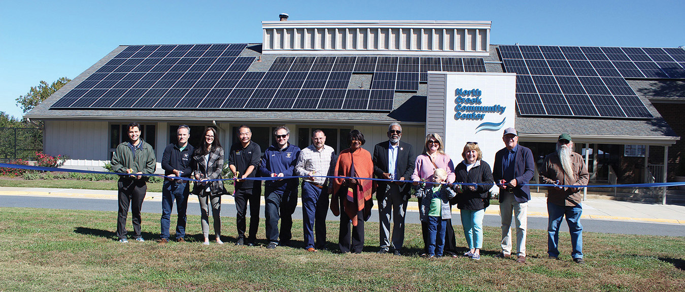 Solar Panel Ribbon Cutting