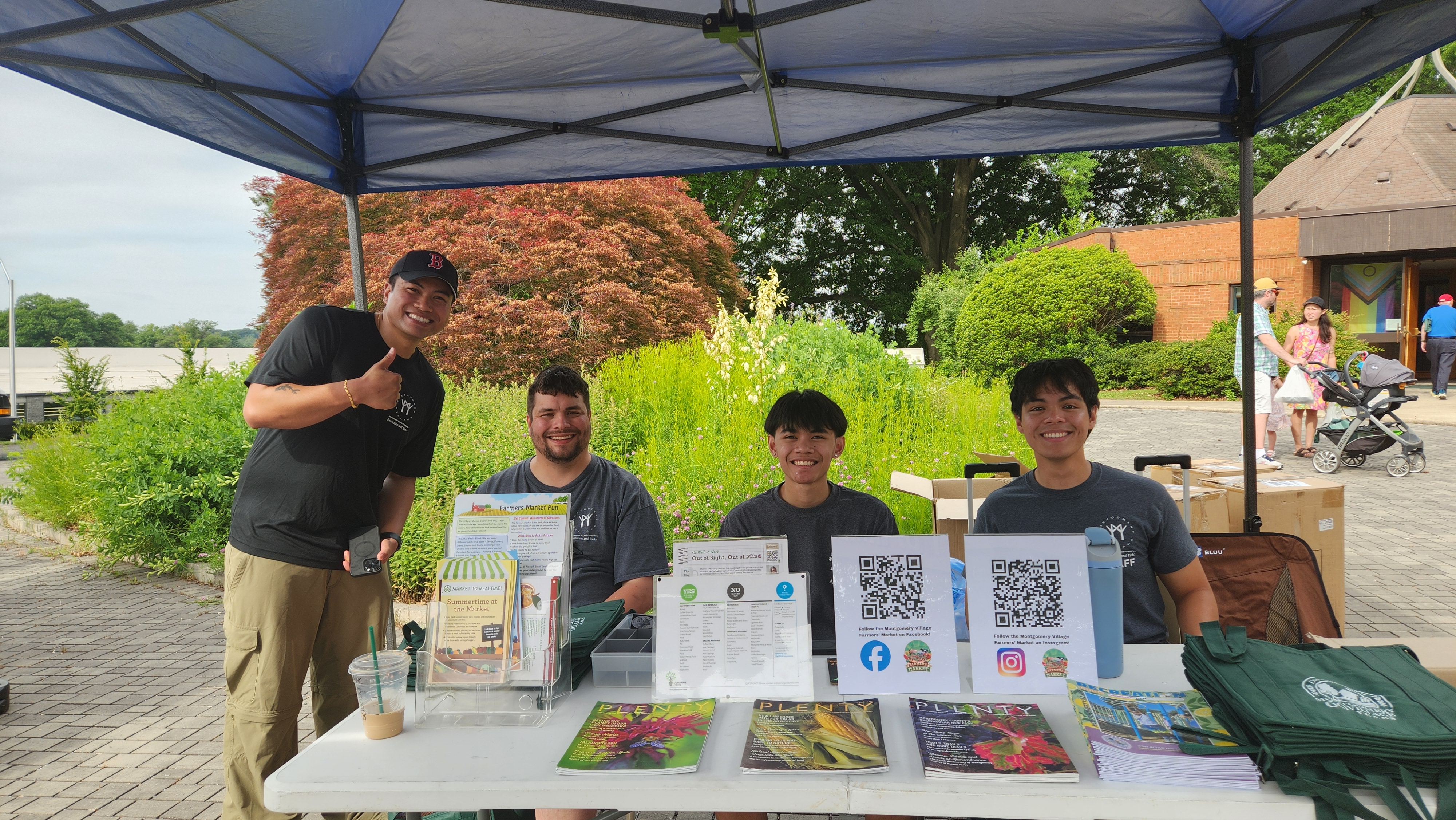 MV Farmers' Market staff table