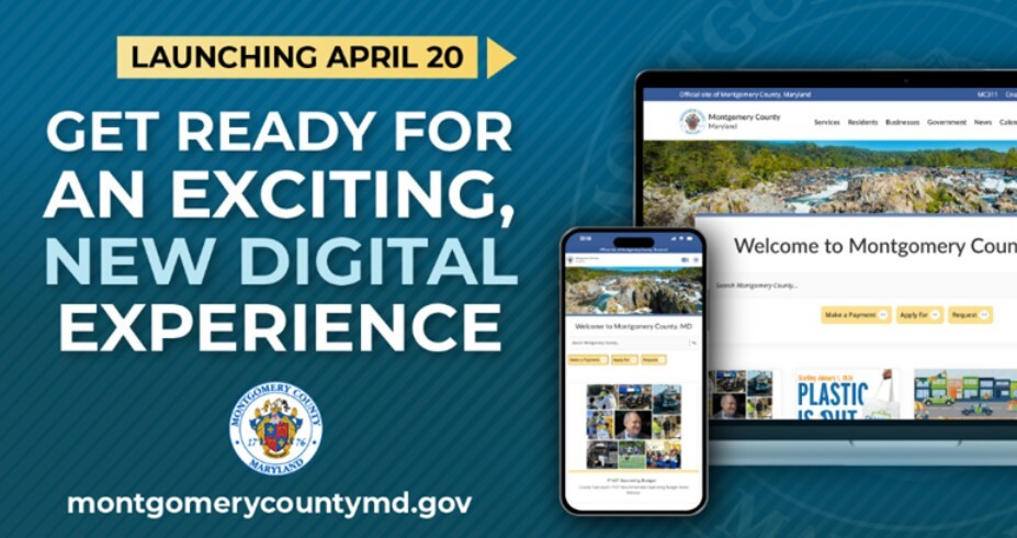 Montgomery County New Website announcement graphic